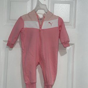 Adorable Pink Puma Jumpsuit for Baby 0-3M NWT